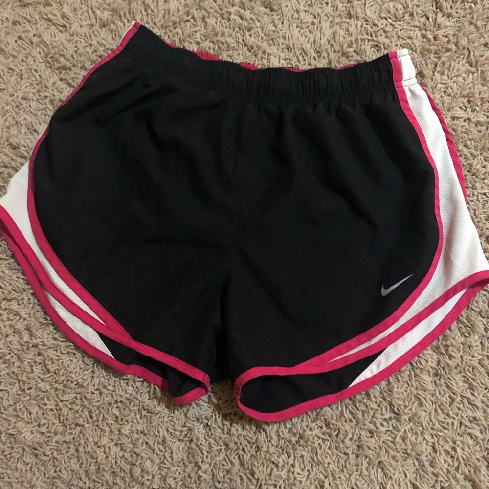 Black and pink Nike shorts